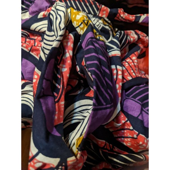 Gypsy Bright Skirt Flare Boho Maxi Pink Purple Navy Blue Bow Tie Waist 33 W 43 L - Picture 10 of 10